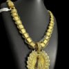 Cordao Dubai Supremo 18Mm Pingente Nossa Senhora Ramos Banhado A Ouro 18K Preto