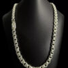 Cordao Friso Triplo Banhado A Prata 925 12Mm Preto
