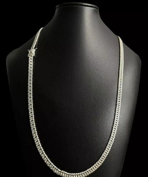 Cordão Grumet 5mm - Banhado a Prata 925