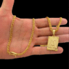 Cordao Grumet 5Mm Pingente Letra Banhado A Ouro 18K
