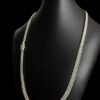 Cordao Lacraia 8Mm Banhado A Prata 925 Preto