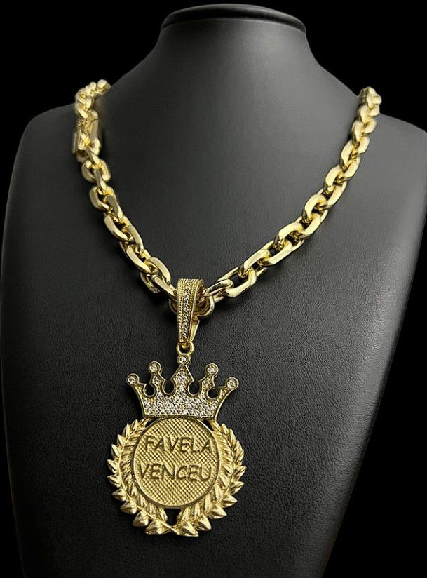 Cordao Pingente 12 Cad Favela Preto