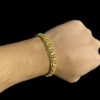 Cordao Pulseira Dubai Cravejado 8Mm Banhado A Ouro 18K Preto 1