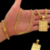 Cordao Pulseira Pingente 7Mm Lacraia Grumet Banhado 18K Top