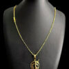 Cordao Tijolinho 1.5Mm Pingente Banhado A Ouro 18K Preto