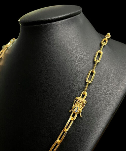 Cordão com Fecho especial Santa Nossa Senhora de Aparecida - Banhado a ouro 18k