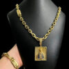 Cordao Pingente Nossa Senhora De Aparecida Pulseira Preto 1
