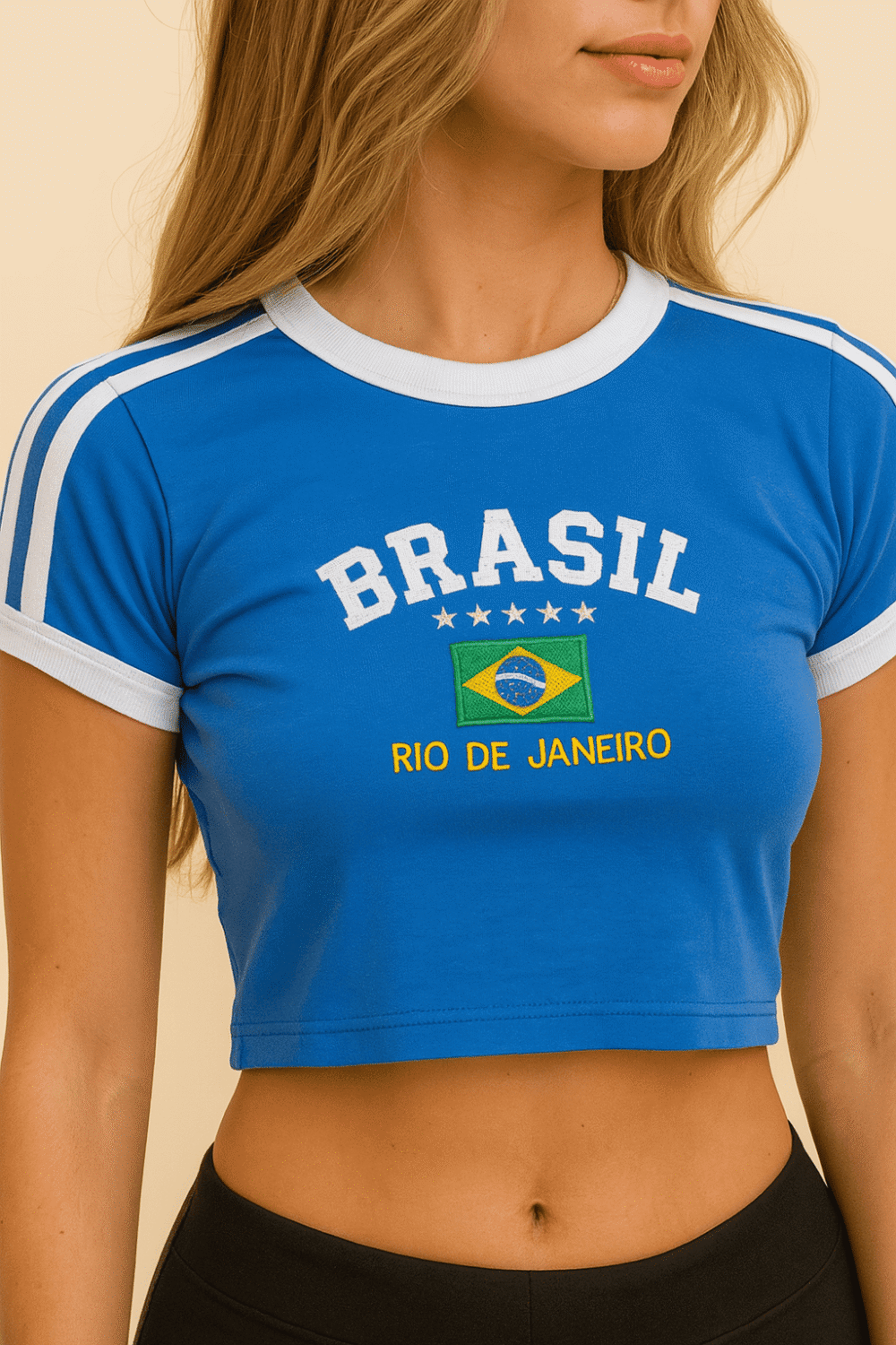 Cropped Do Brasil Bordada Retrô - Imagem 18