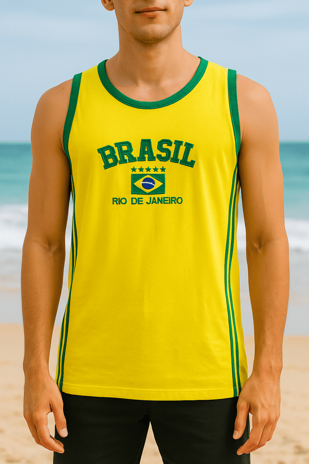 Camisa Regata Do Brasil Bordada - Imagem 6