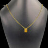 Escapulario 1Mm Cruz Banhado A Ouro 18K Preto