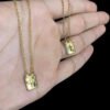 Escapulario Espirito Santo E Cruz Banhado A Ouro 18K P