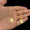 Escapulario Fe Versiculo Banhado A Ouro 18K 1