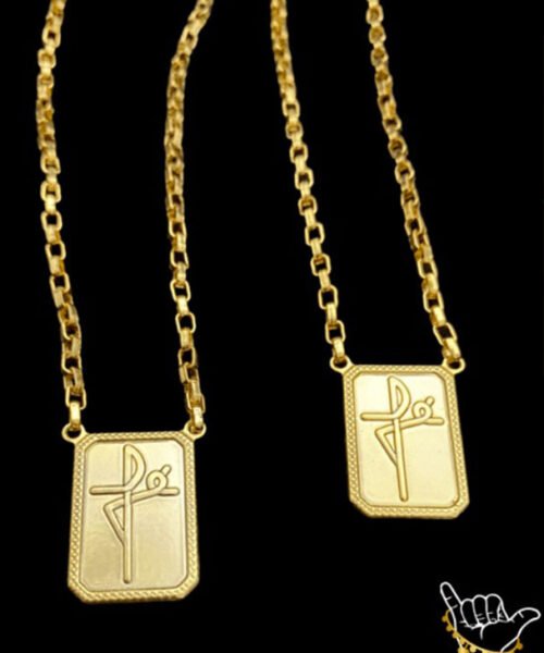 Escapulário Fé 3mm Tijolinho - Banhado a Ouro 18k