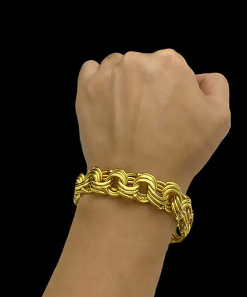 Pulseira Friso 18mm - Banhado a Ouro 18k