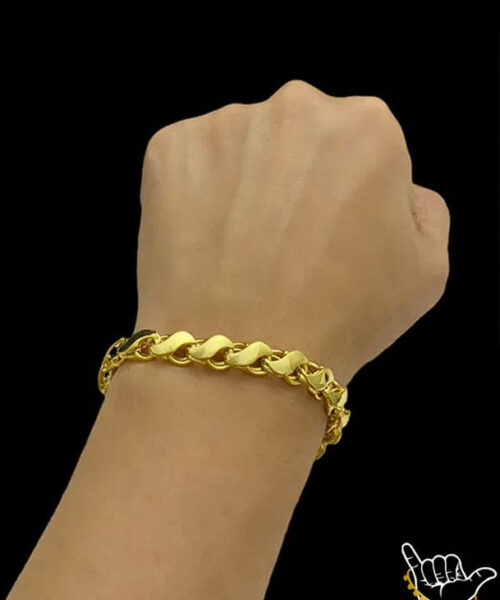 Pulseira Friso s 8mm - Banhado a Ouro 18k