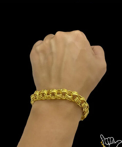 Pulseira Friso 12mm - Banhado a Ouro 18k