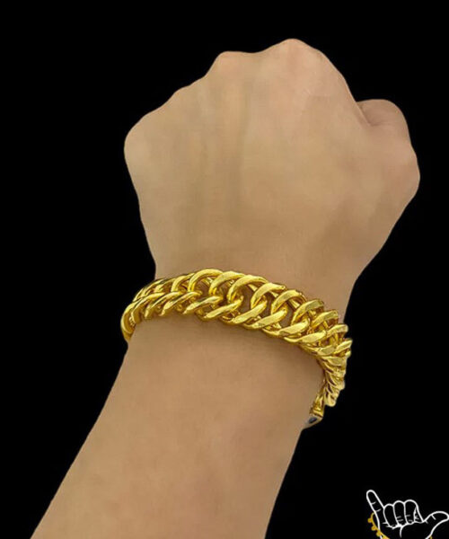 Pulseira Grumet 15mm - Banhado a Ouro 18k