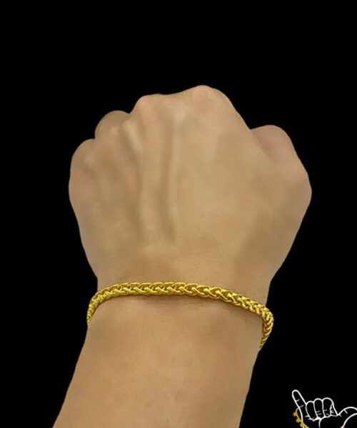 Pulseira Peruana 5mm - Banhado a Ouro 18k