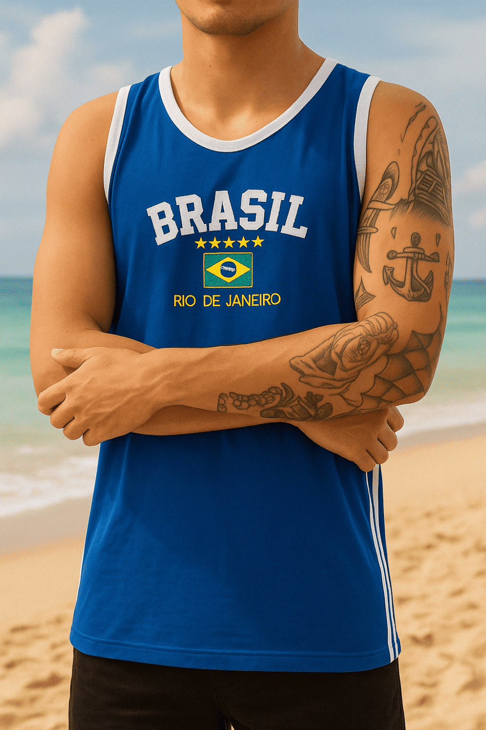 Camisa Regata Do Brasil Bordada - Imagem 13