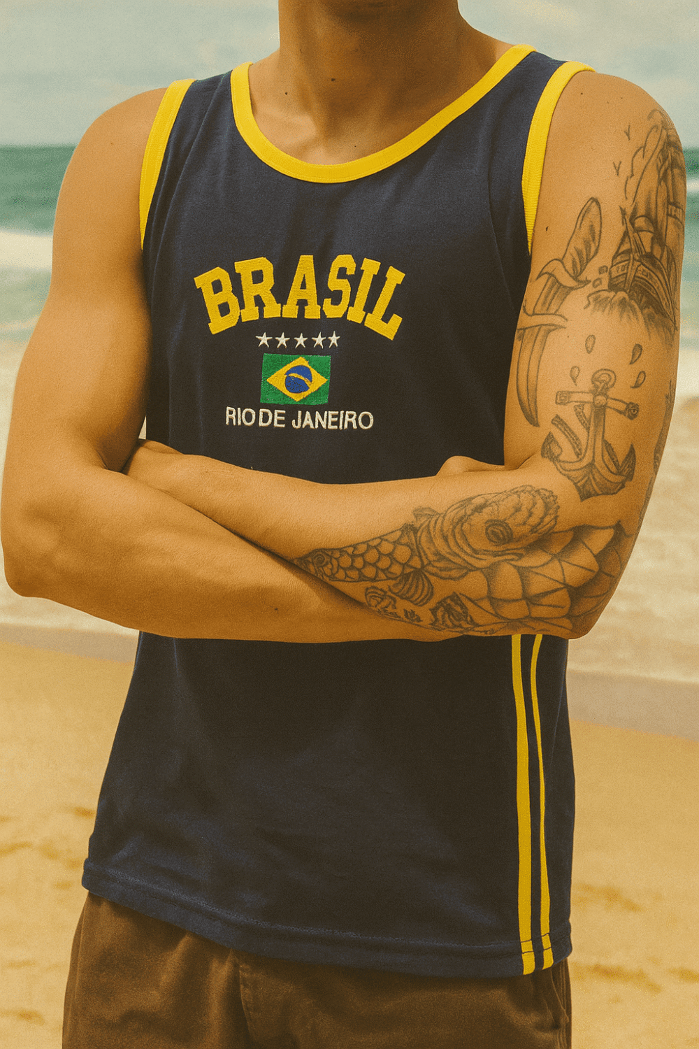 Camisa Regata Do Brasil Bordada - Imagem 15