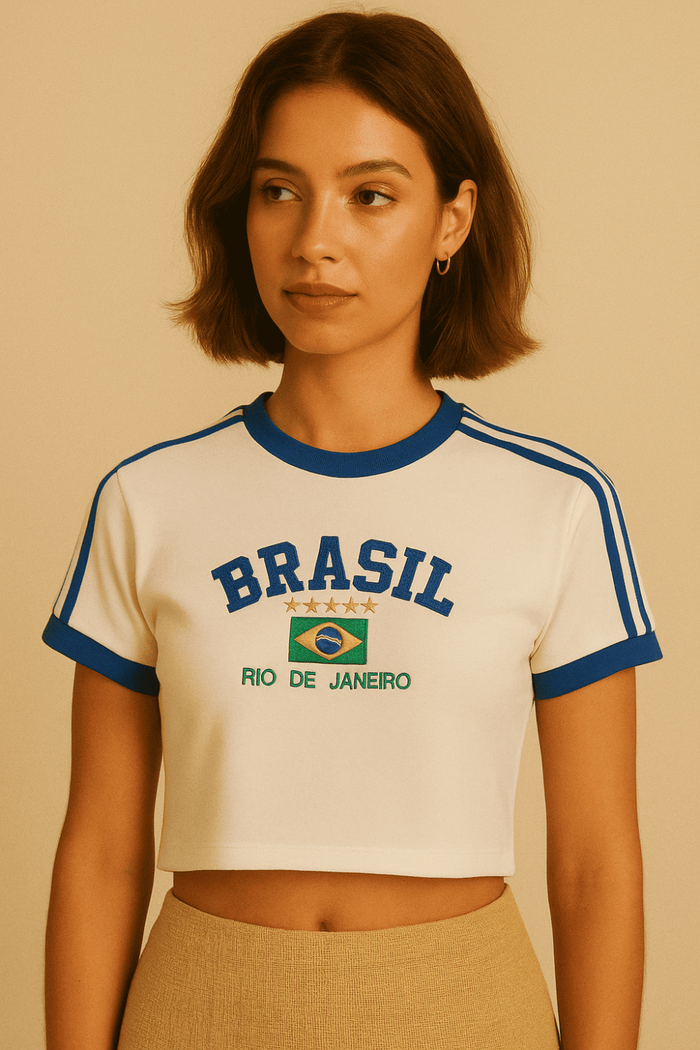 Cropped Do Brasil Bordada Retrô - Imagem 34