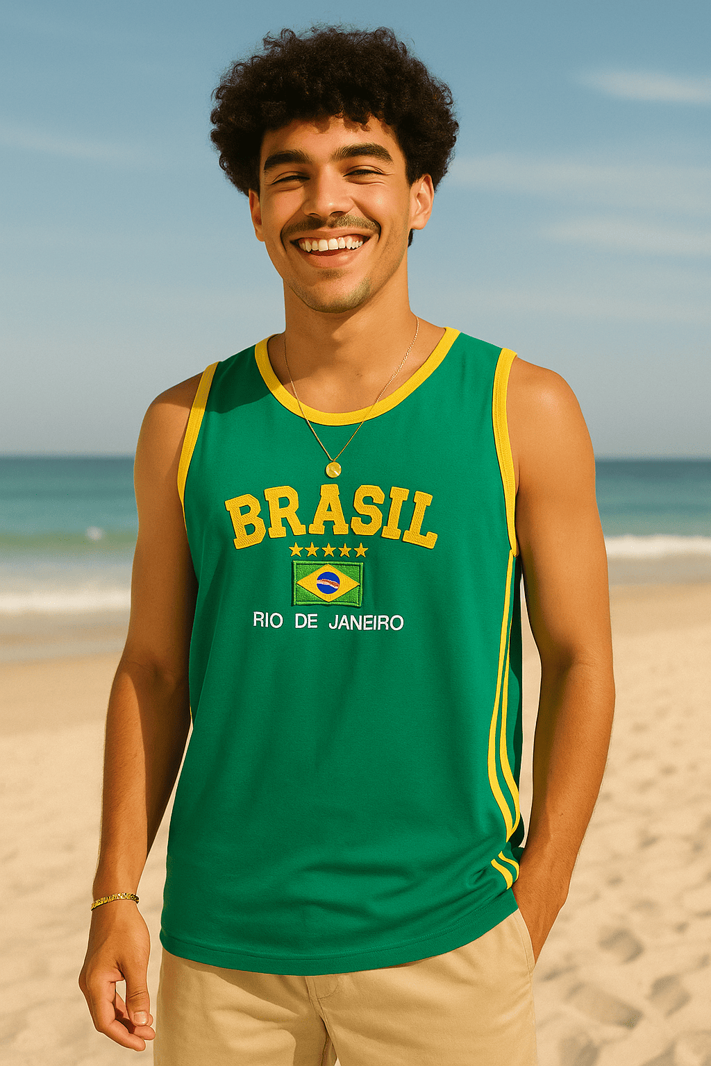 Jovem Na Praia De Copacabana