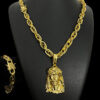 Kit Conjunto Imperador 10Mm Corrente Pulseira Pingente Letra – Banhado A Ouro 18K656 1