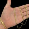 Kit Corrente Piastrine 3Mm Pulseira – Banhado A Ouro 18K2