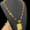 Kit Corrente Tijolinho 8Mm Pulseira Pingente Letra – Banhado A Ouro 18K2