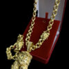 Kit Friso Triplo 13Mm Fecho Especial Jesus Cristo Banhado A Ouro 18K Tamanho Perfeito