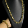 Kit Trancado 12Mm Banhado A Ouro 18K Preto