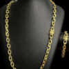 Kit Cordao Pulseira Com Fecho Especial Nossa Senhora De Aparecida Preto