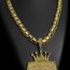 Kit Dubai Supremo 13Mm Pingente Revoada Banhado A Ouro Preto