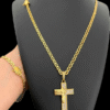 Kit Piastrine 5Mm Cordao Pulseira Pingente Banhado A Ouro