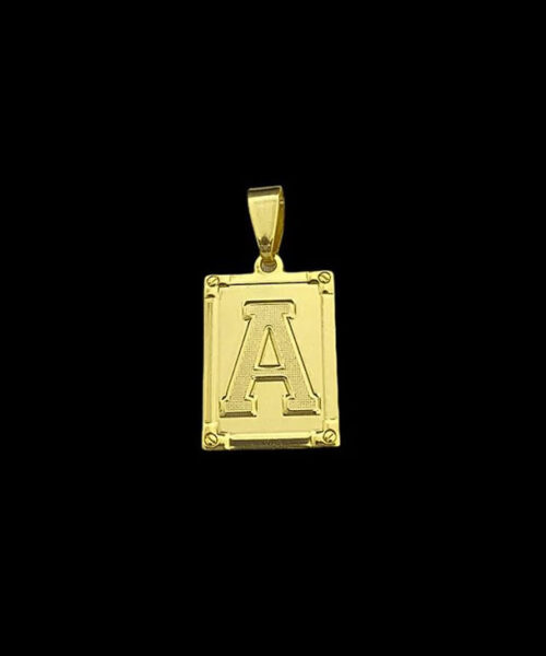 Pingente Letra p - Banhado a Ouro 18k