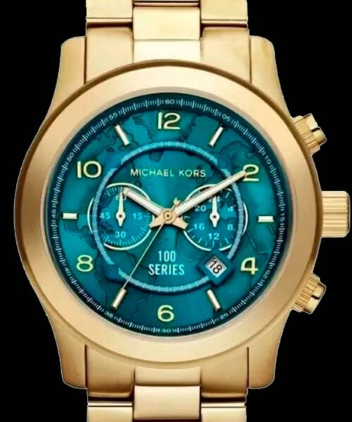 Relógio Feminino Michael Kors Mk8315 Gold Turquoise Original
