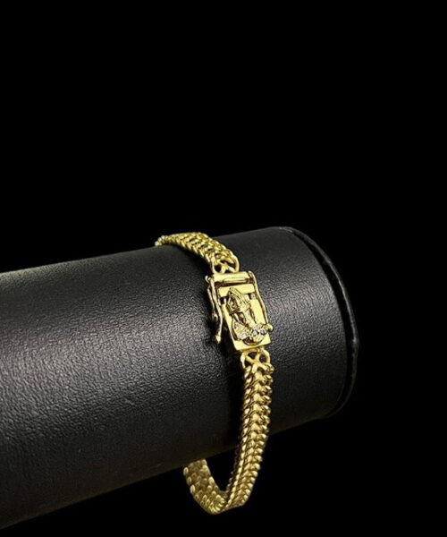 Pulseira Lacraia 8mm (fecho Especial) - Banhado a Ouro 18k