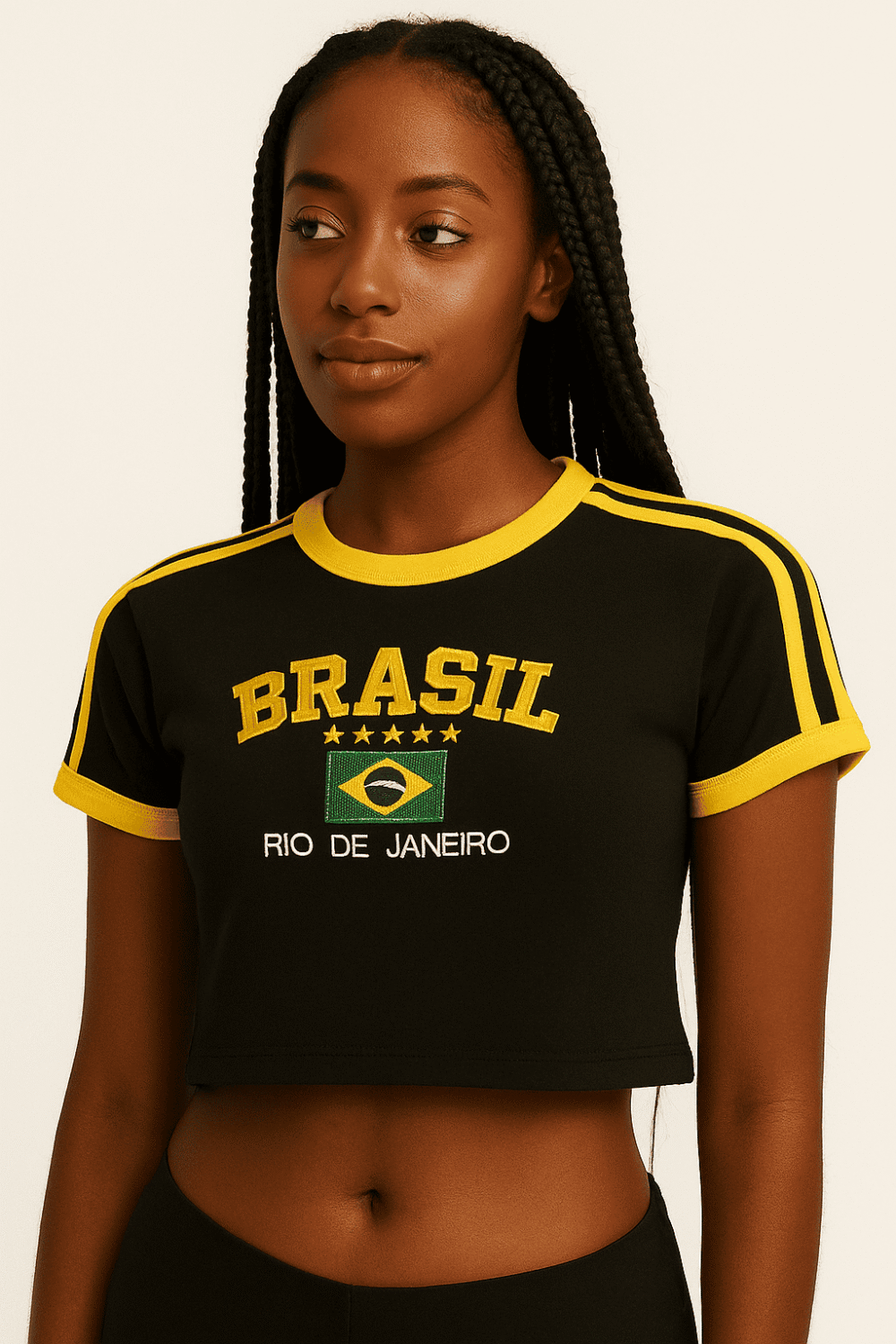 Cropped Do Brasil Bordada Retrô - Imagem 6