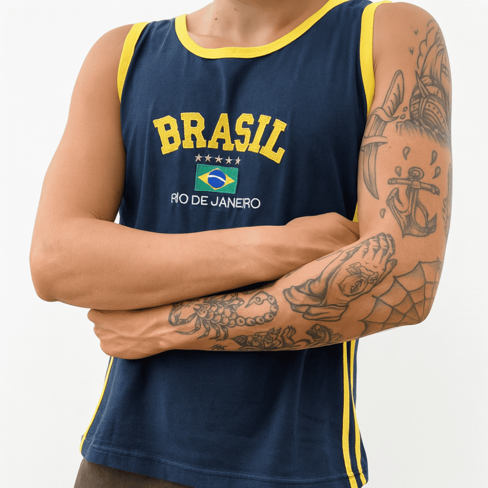 Camisa Regata Do Brasil Bordada - Imagem 14