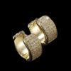 Par De Brincos Argola Banhado A Ouro 18K Grosso Preto