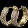 Par De Brincos Argola Banhado A Ouro 18K Preto