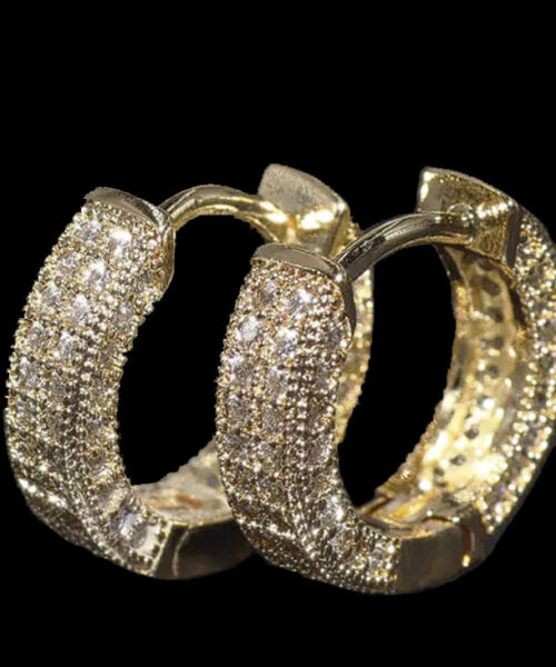 par de Brincos Argola - Banhado a Ouro 18k