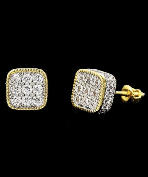 par de Brincos Cravejados - Banhado a Ouro 18k