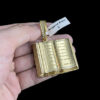 Pingente Biblia Banhado A Ouro 18K Preto