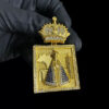 Pingente Coroa Nossa Senhora G Banhado A Ouro 18K Preto