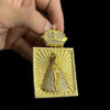 Pingente Coroa Nossa Senhora Gg Banhado A Ouro 18K Preto