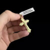 Pingente Cruz Cristo Ponta Balao Banhado A Ouro 18K Preto