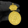 Pingente Estrela De Davi Coroa G Banhado A Ouro 18K