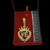 Pingente Fe Coroa Cravejada G Banhado A Ouro 18K3 2