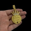 Pingente Fe Pedras Na Coroa Gg Banhado Ouro 18K P 1